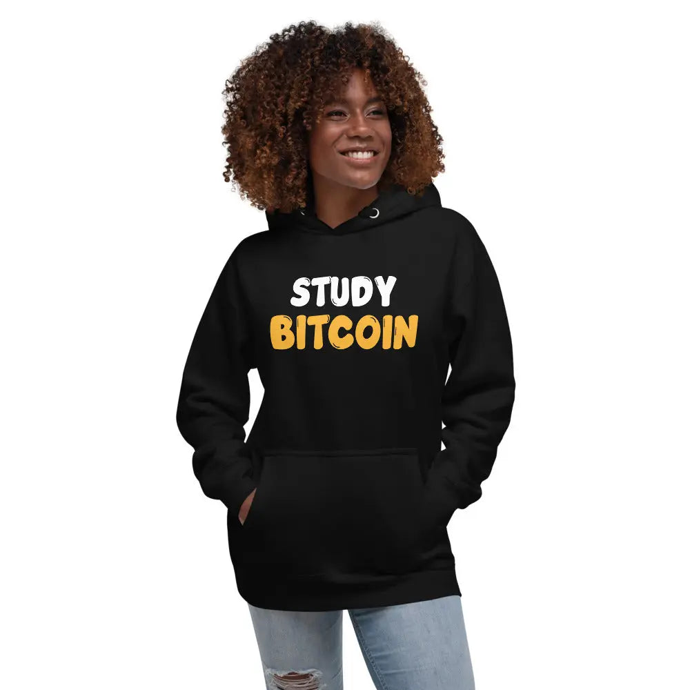 Study Bitcoin - Premium Unisex Organic Cotton Bitcoin Hoodie Store of Value