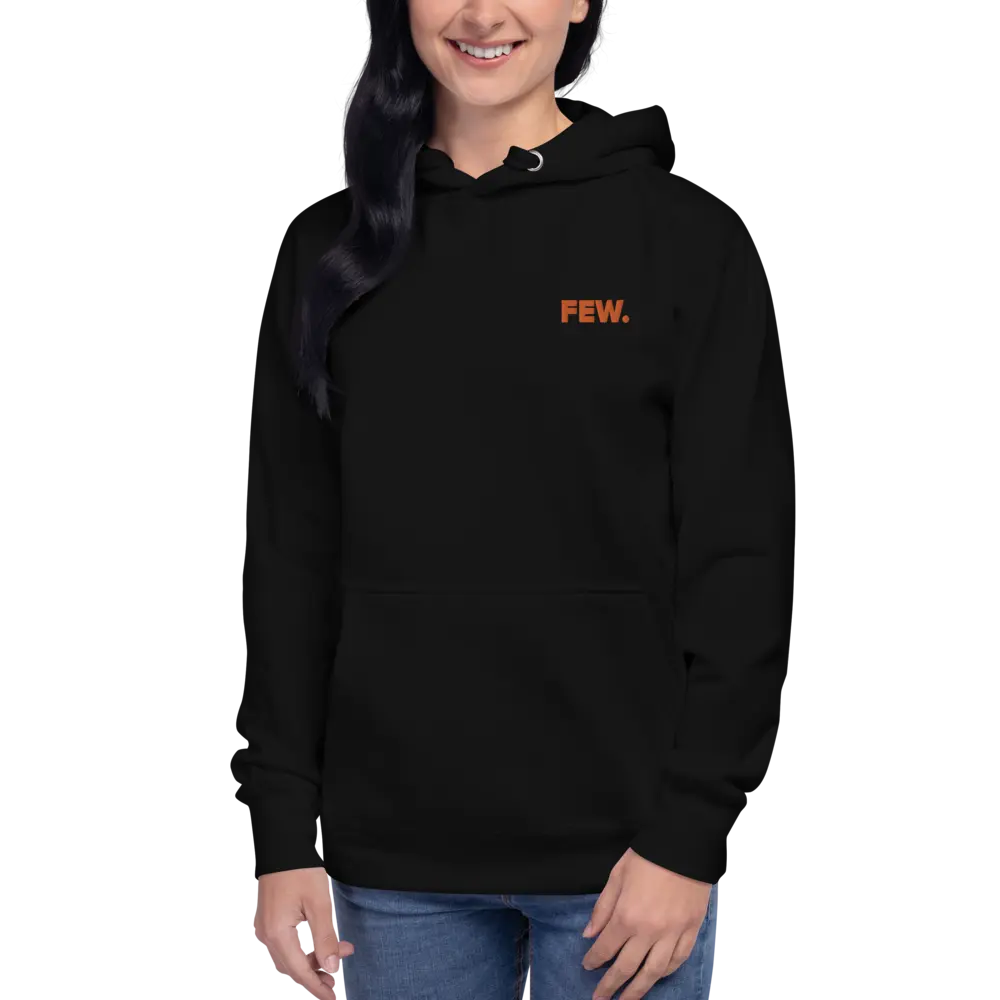 Bitcoin Hoodie - FEW - Orange Embroidered - Premium - Unisex Store of Value