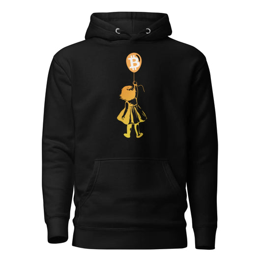 Bitcoin Hoodie - Bitcoin Balloon Girl - Premium - Unisex Store of Value