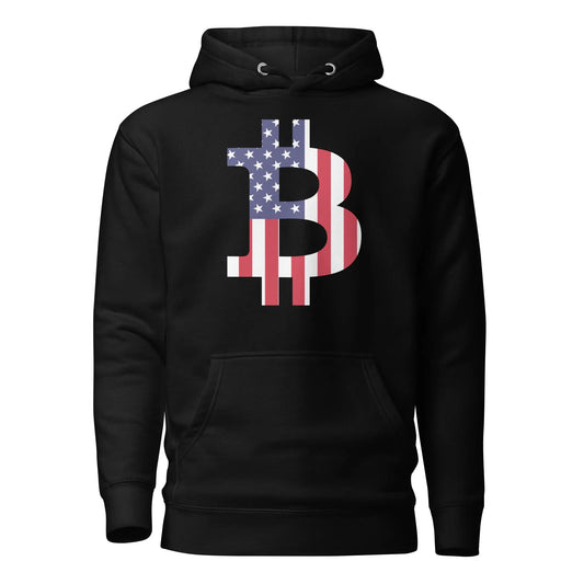 American Bitcoin Flag - Premium Unisex Bitcoin Hoodie Store of Value
