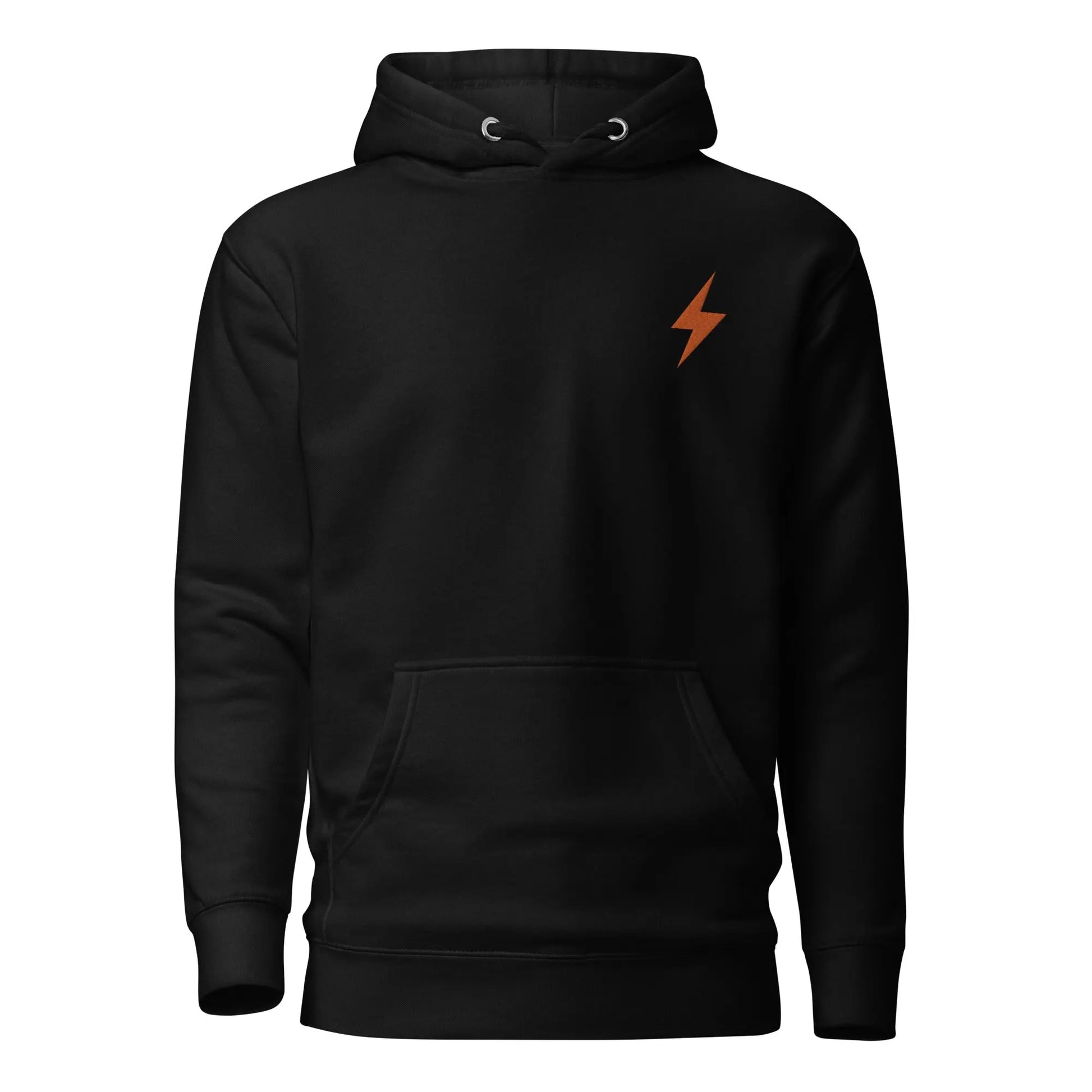 Bitcoin Hoodie - Lightning Symbol - Orange Embroidered - Premium - Unisex Store of Value