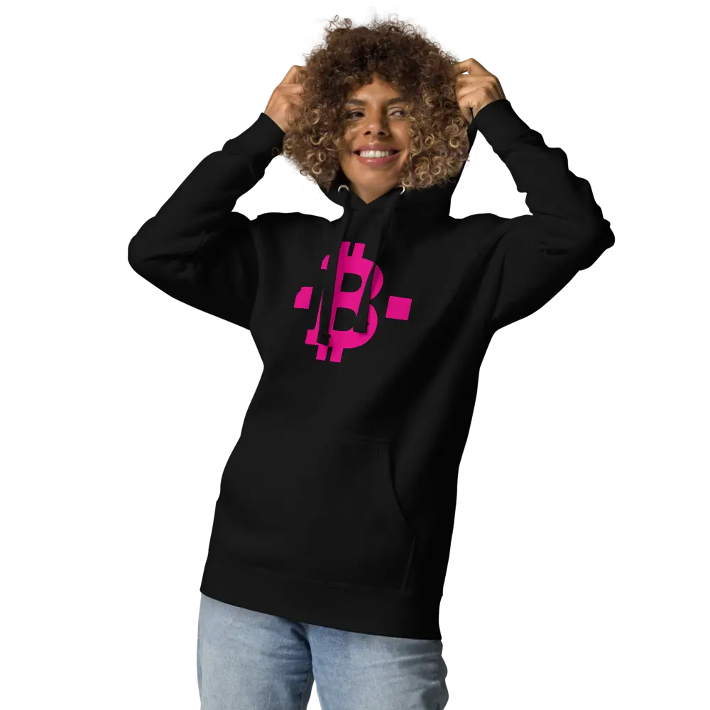 Bitcoin Hoodie - Pink Square - Premium - Unisex Store of Value