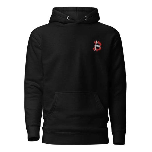 Bitcoin Hoodie - Danish Bitcoin Flag - Embroidery - Unisex Store of Value