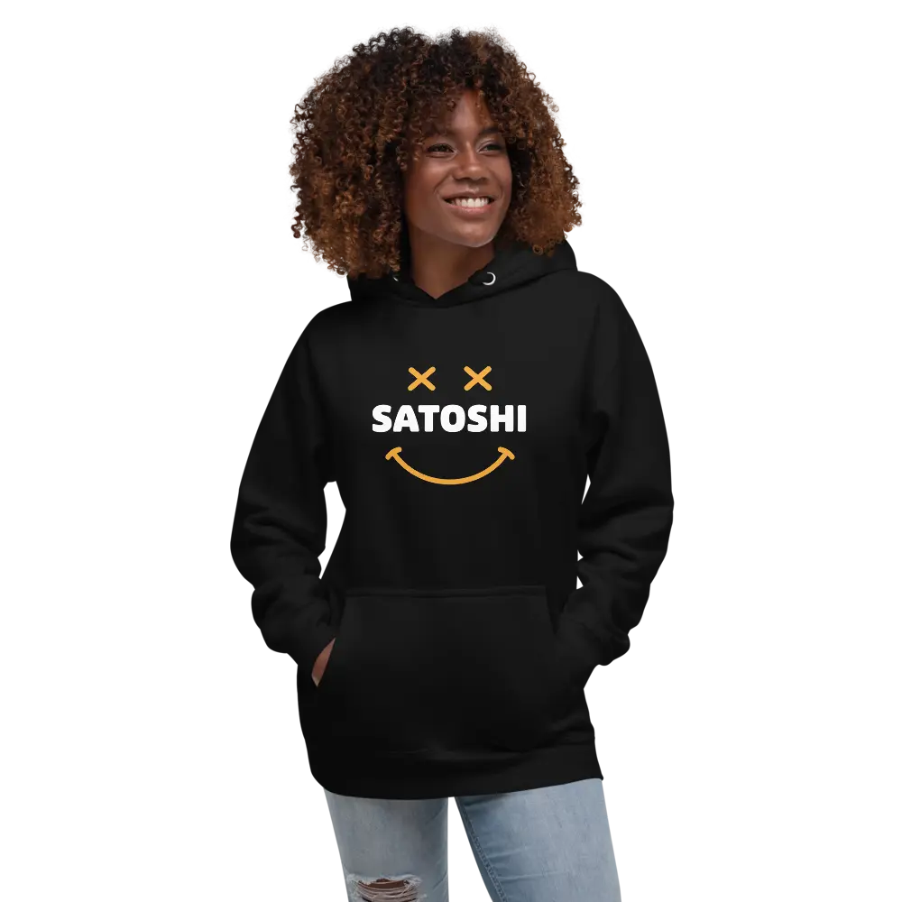 Satoshi Smiley - Bitcoin Hoodie - Premium - Unisex Store of Value