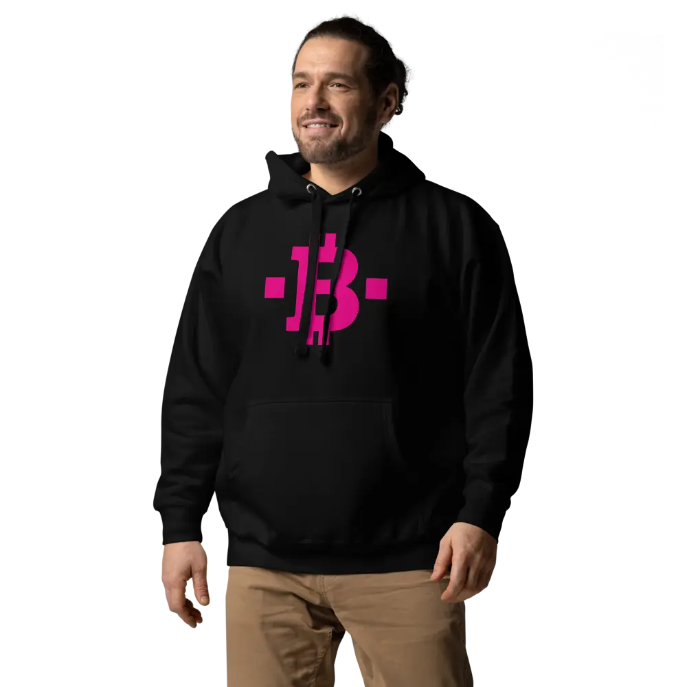 Bitcoin Hoodie - Pink Square - Premium - Unisex Store of Value