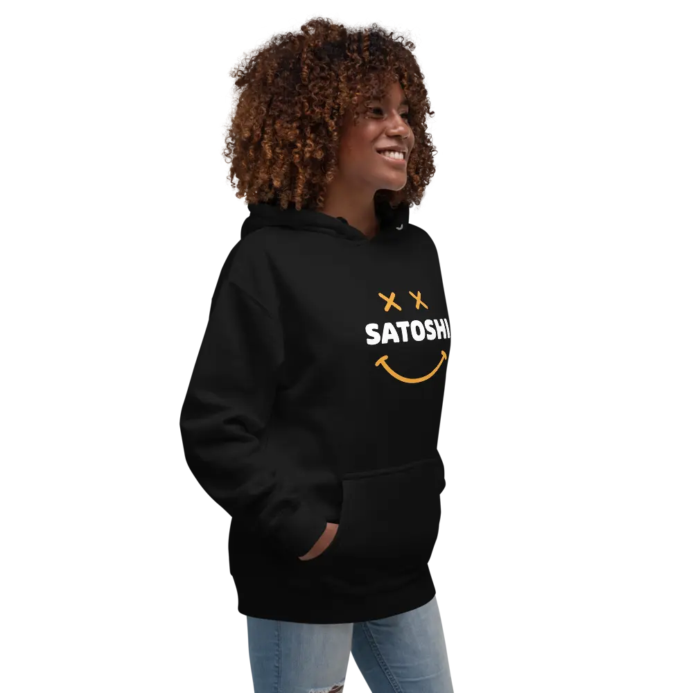 Satoshi Smiley - Bitcoin Hoodie - Premium - Unisex Store of Value