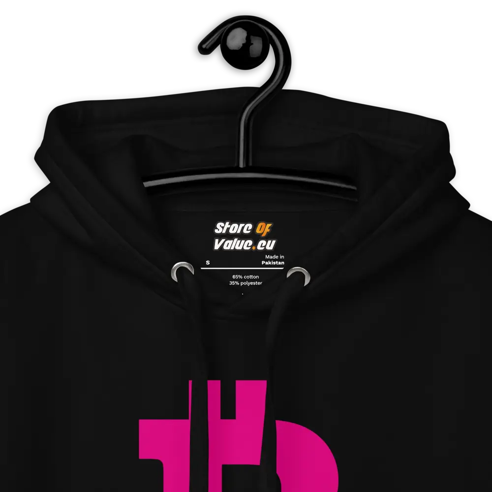 Bitcoin Hoodie - Pink Square - Premium - Unisex Store of Value