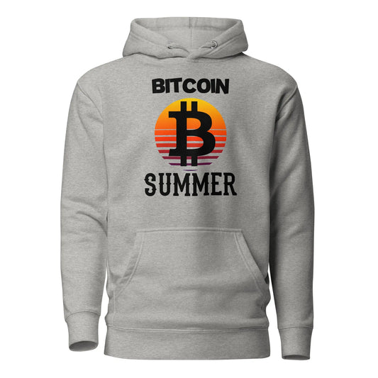 Bitcoin Summer - Premium Unisex Bitcoin Hoodie Grey Color - Store of Value