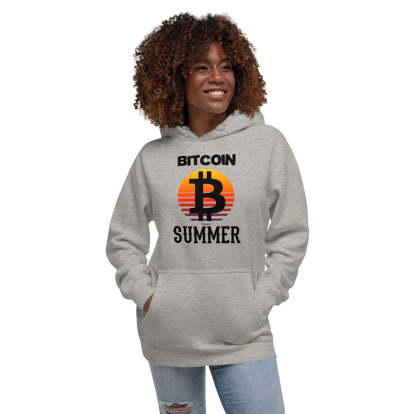 Bitcoin Summer - Premium Unisex Bitcoin Hoodie Grey Color - Store of Value