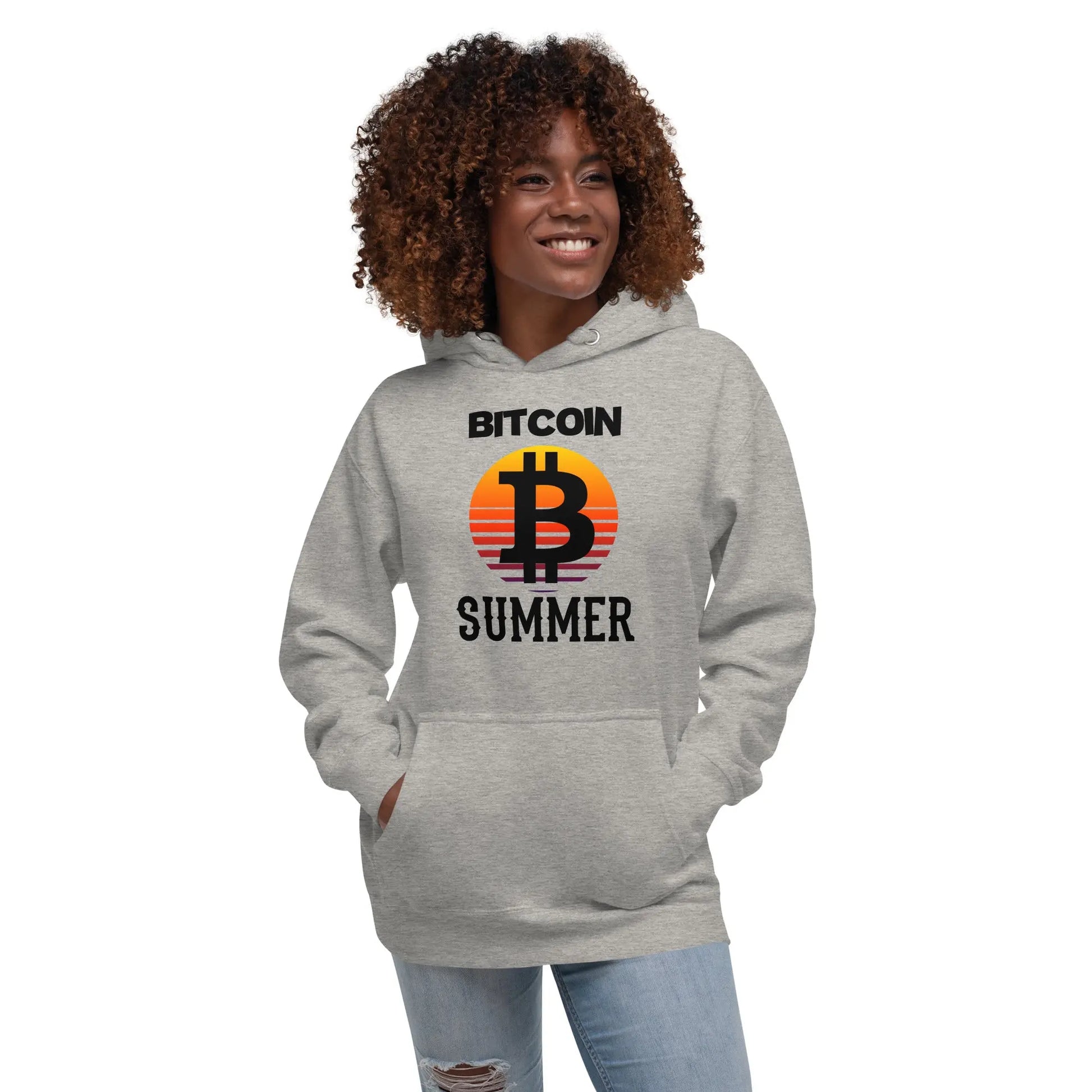 Bitcoin Summer - Premium Unisex Bitcoin Hoodie Grey Color - Store of Value