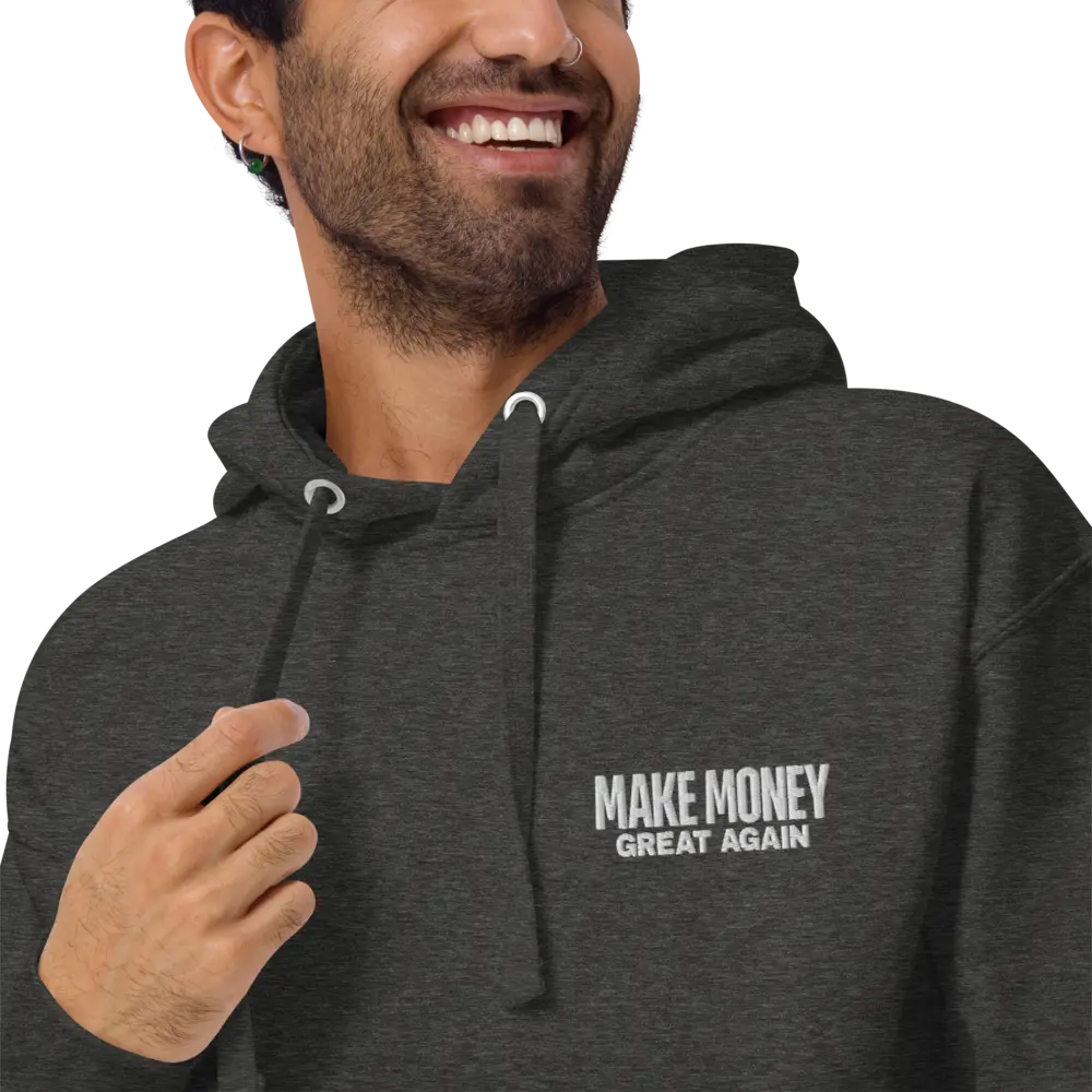 Bitcoin Hoodie - Make Money Great Again - White Embroidery - Unisex Store of Value