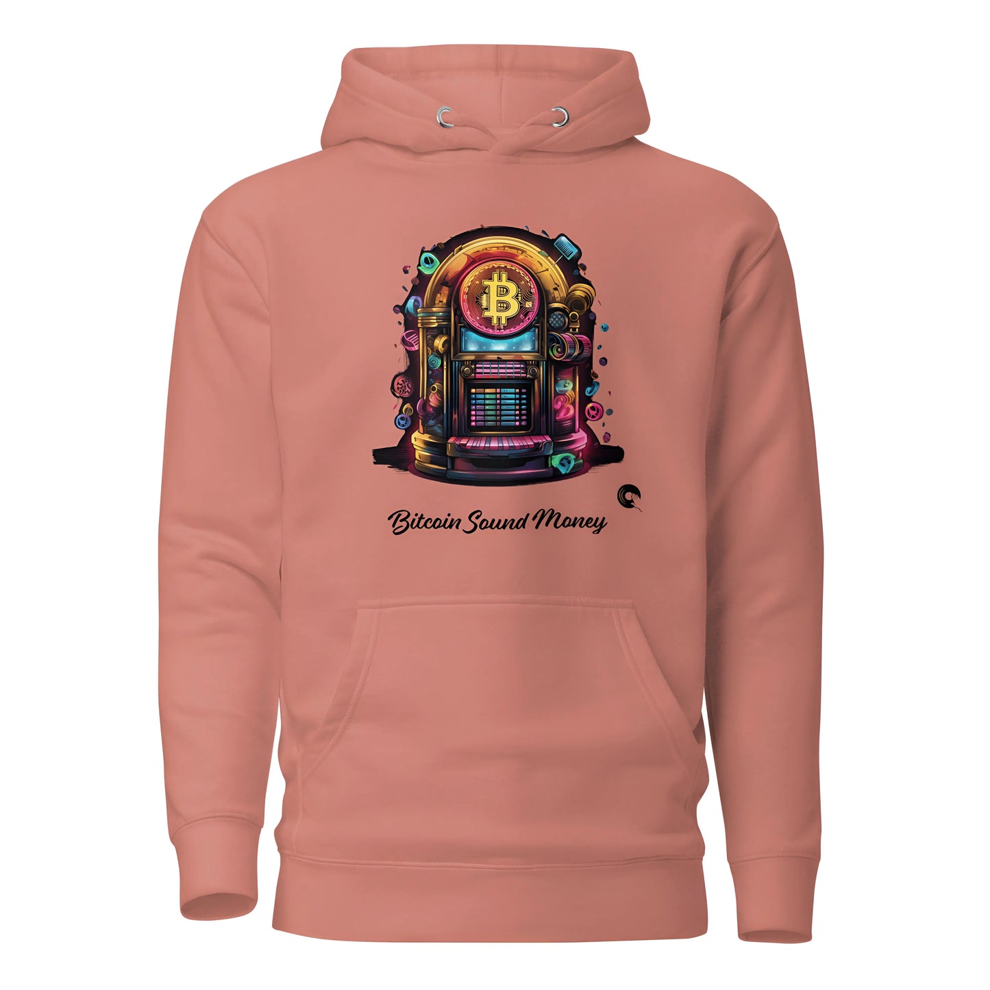 Bitcoin Juke Box Sound Money - Premium Unisex Bitcoin Hoodie Dusty Rose Color