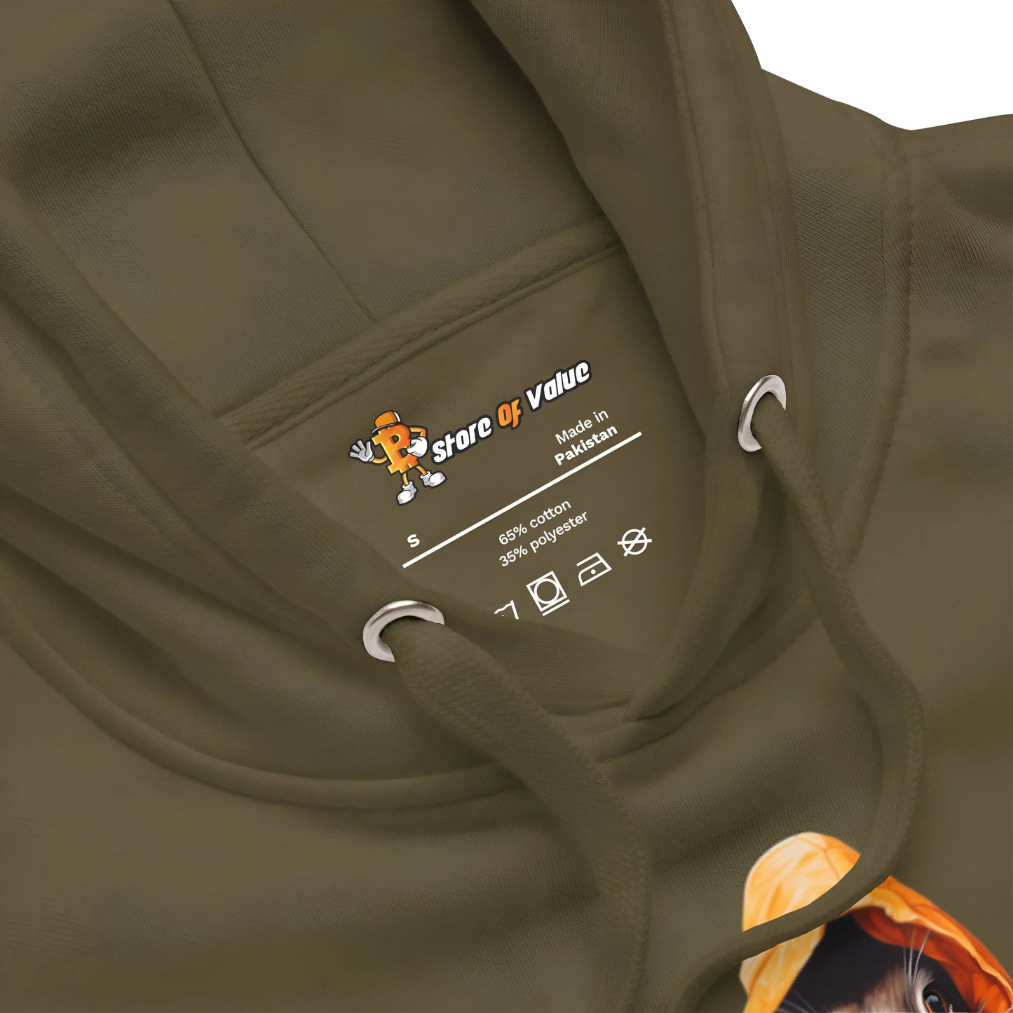 Falling Down The Bitcoin Rabbit Hole - Magic Rabbit Premium Unisex Bitcoin Hoodie Military Green Color