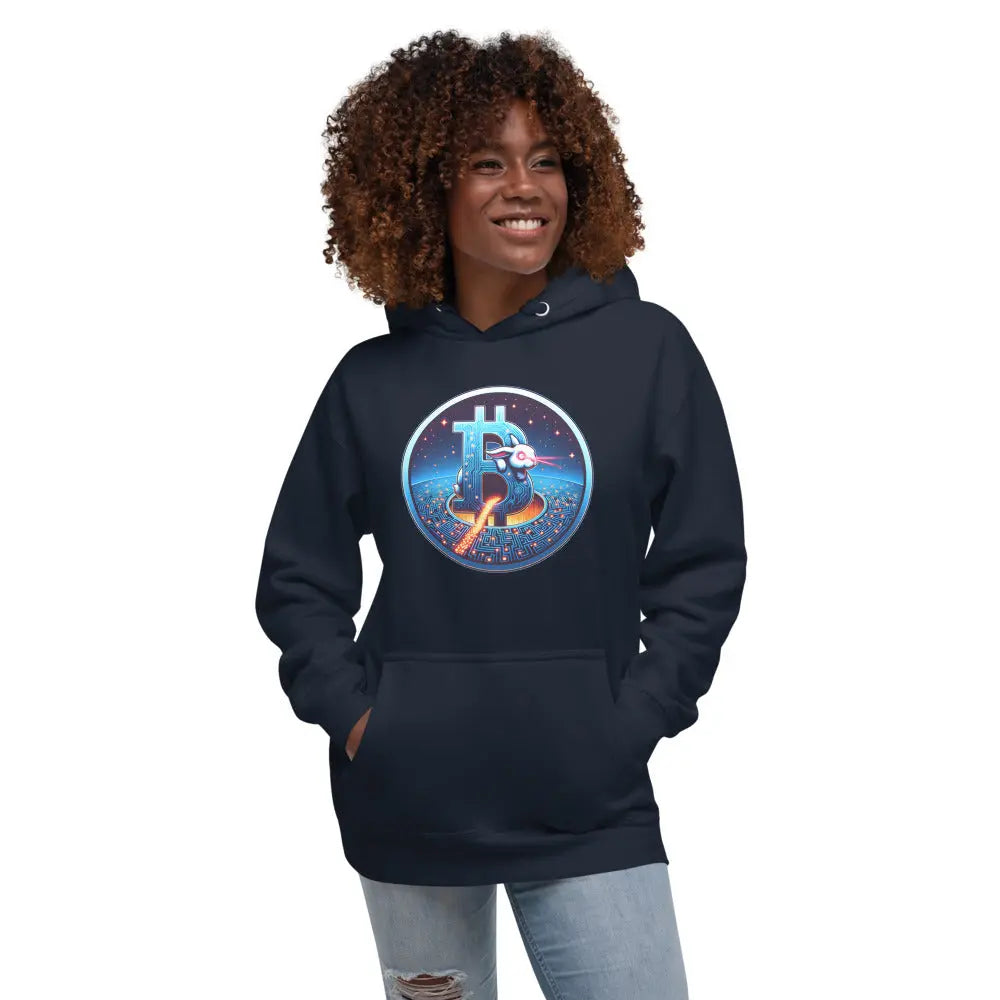 Laser Eyes Rabbit - Premium Unisex Bitcoin Hoodie Store of Value