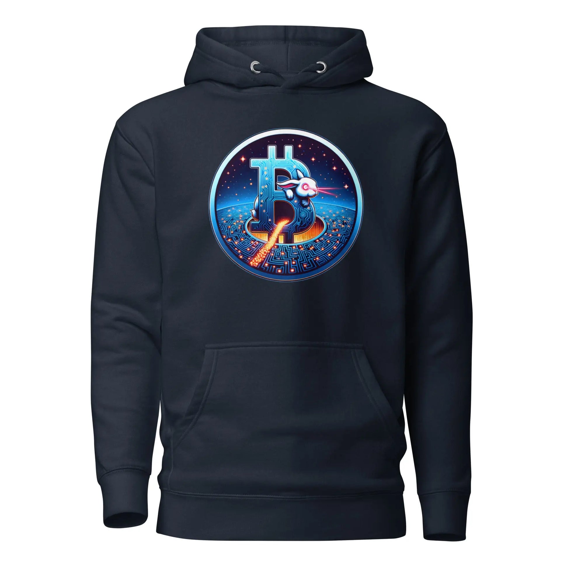 Laser Eyes Rabbit - Premium Unisex Bitcoin Hoodie Store of Value