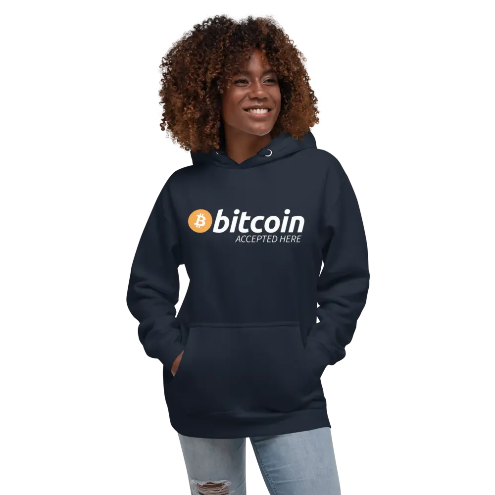 Bitcoin Accepted Here - Premium Unisex Bitcoin Hoodie Store of Value