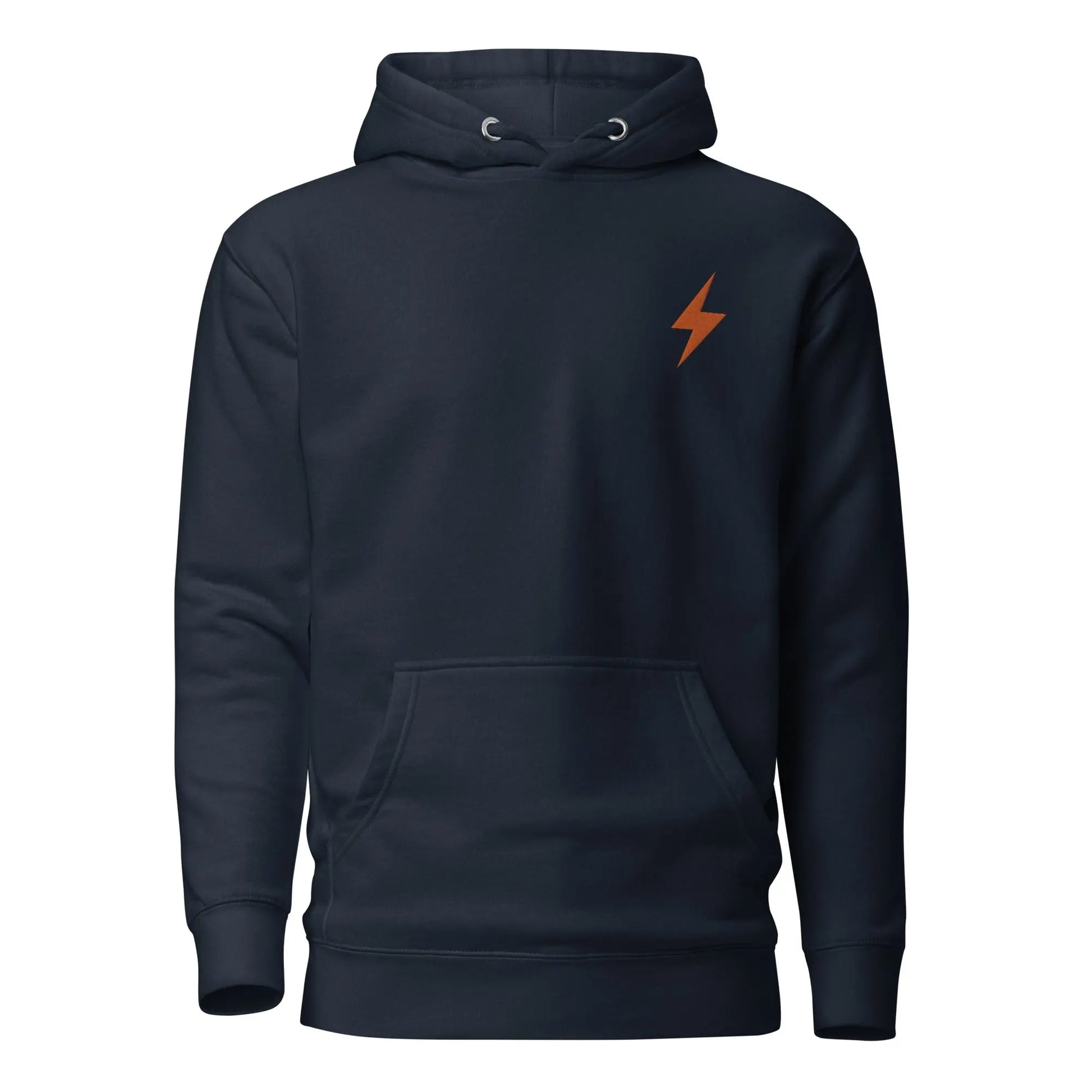 Bitcoin Hoodie - Lightning Symbol - Orange Embroidered - Premium - Unisex Store of Value