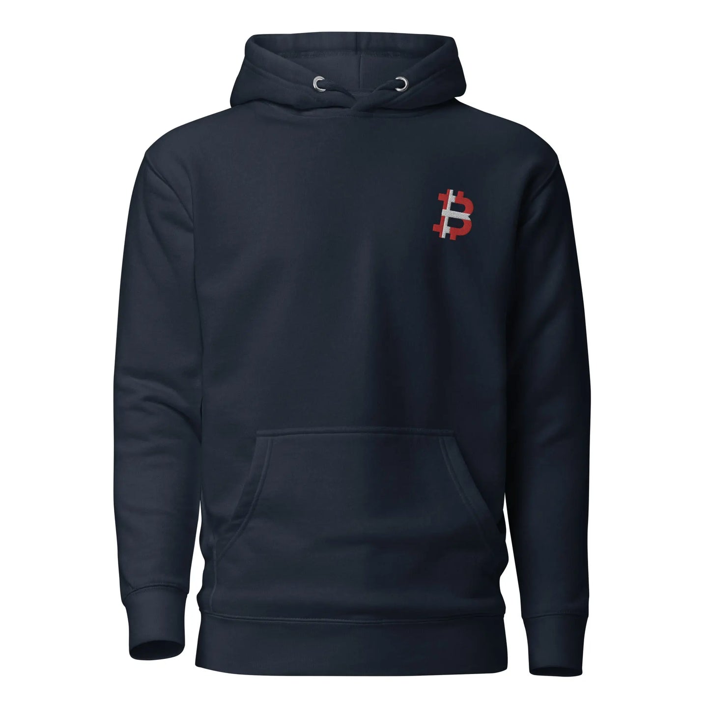 Bitcoin Hoodie - Danish Bitcoin Flag - Embroidery - Unisex Store of Value