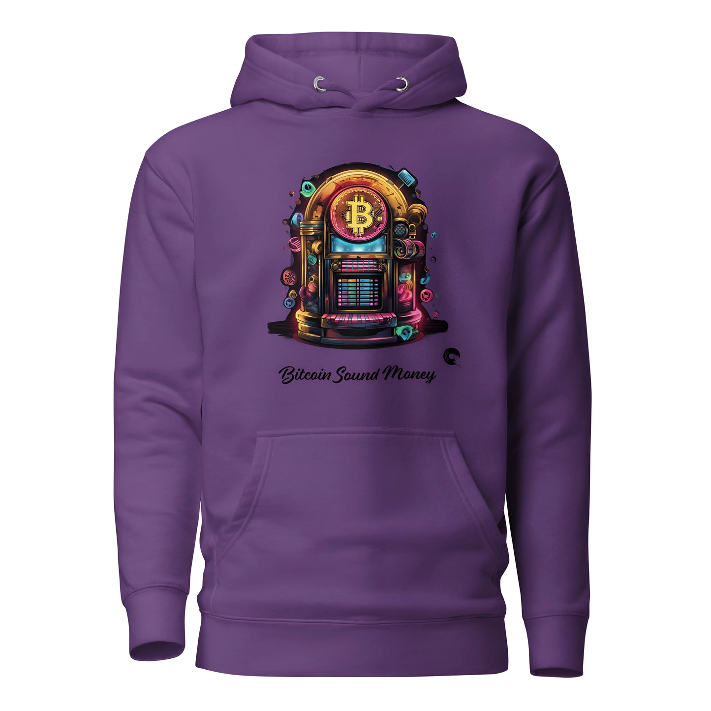 Bitcoin Juke Box Sound Money - Premium Unisex Bitcoin Hoodie Purple Color