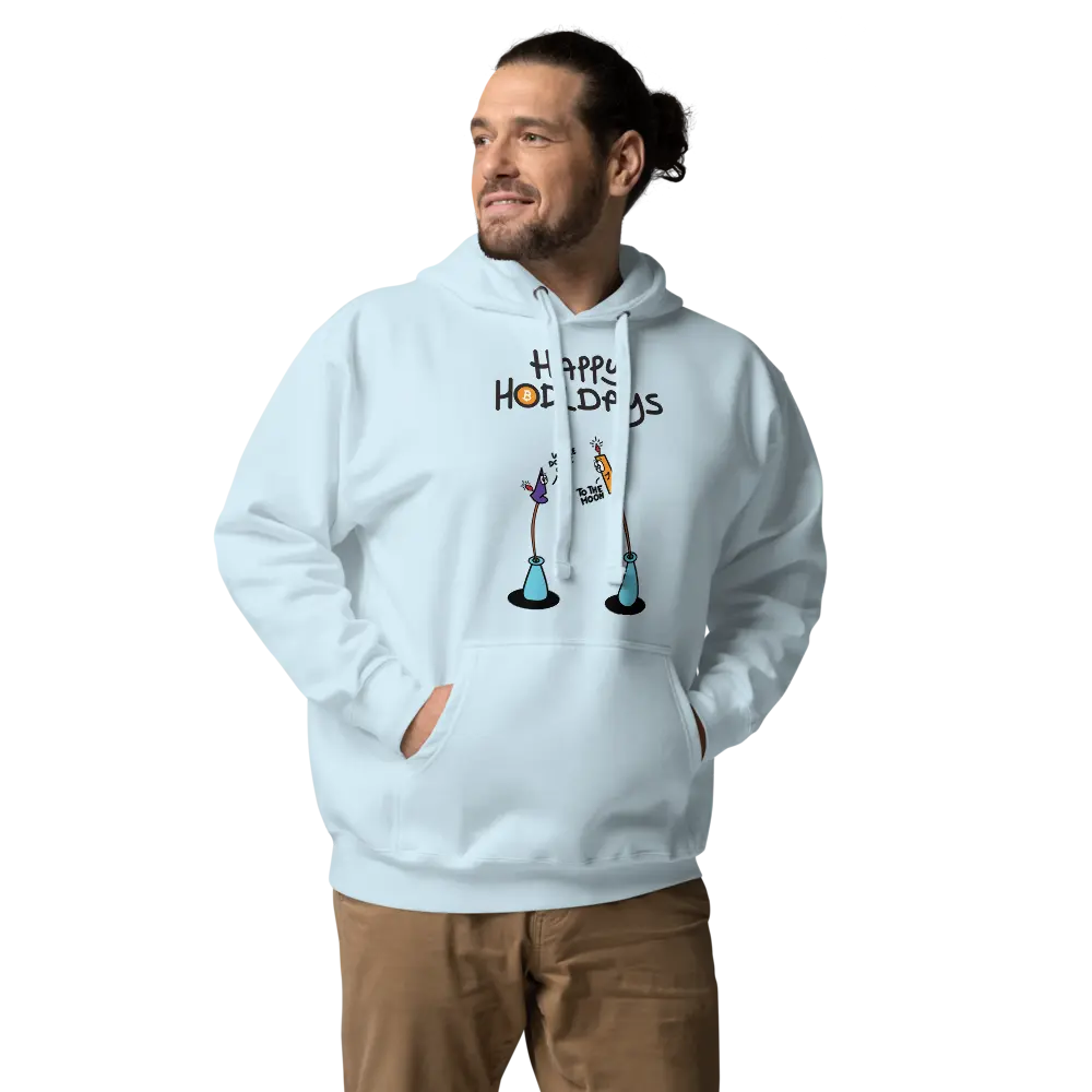 Happy Hodldays Hoodie - By BitPopArt - Premium - Unisex Store of Value