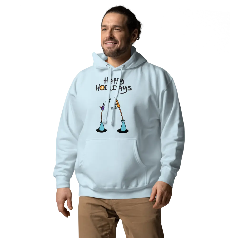 Happy Hodldays Hoodie - By BitPopArt - Premium - Unisex Store of Value