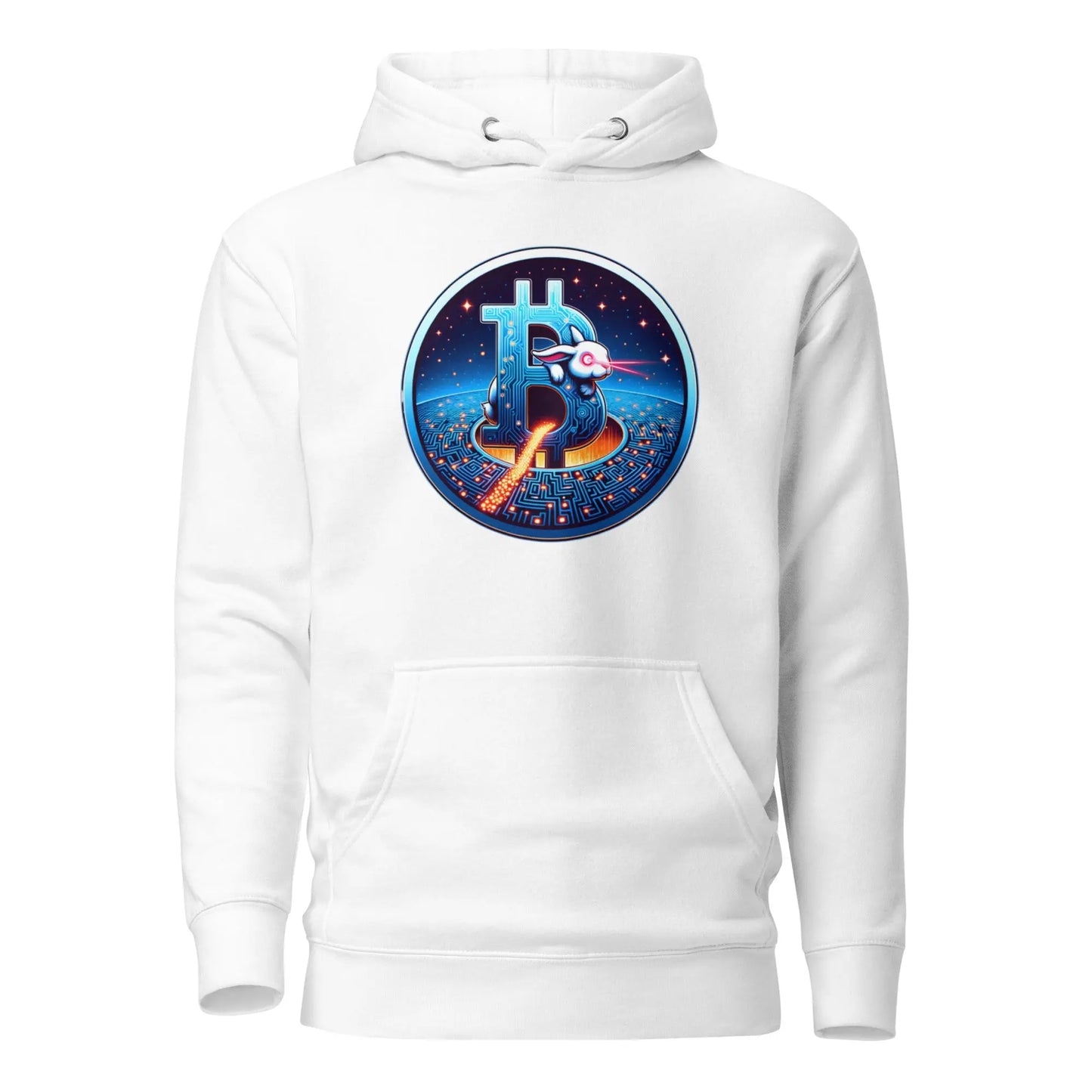 Laser Eyes Rabbit - Premium Unisex Bitcoin Hoodie Store of Value