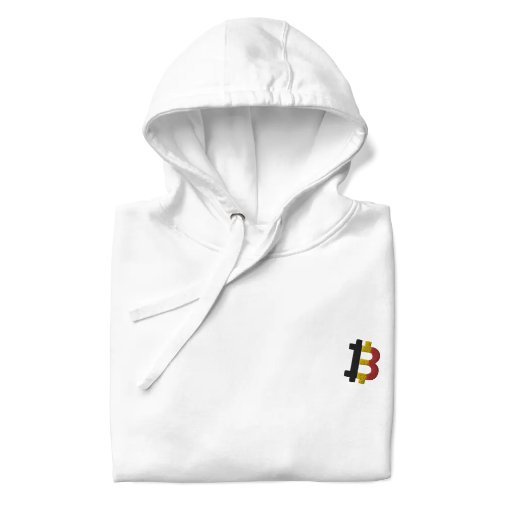 Bitcoin Hoodie - Belgium Bitcoin Flag - Premium - Unisex Store of Value