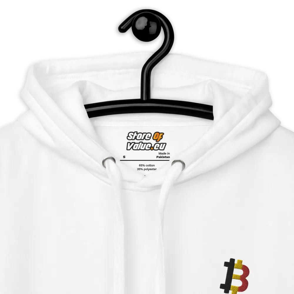 Bitcoin Hoodie - Belgium Bitcoin Flag - Premium - Unisex Store of Value