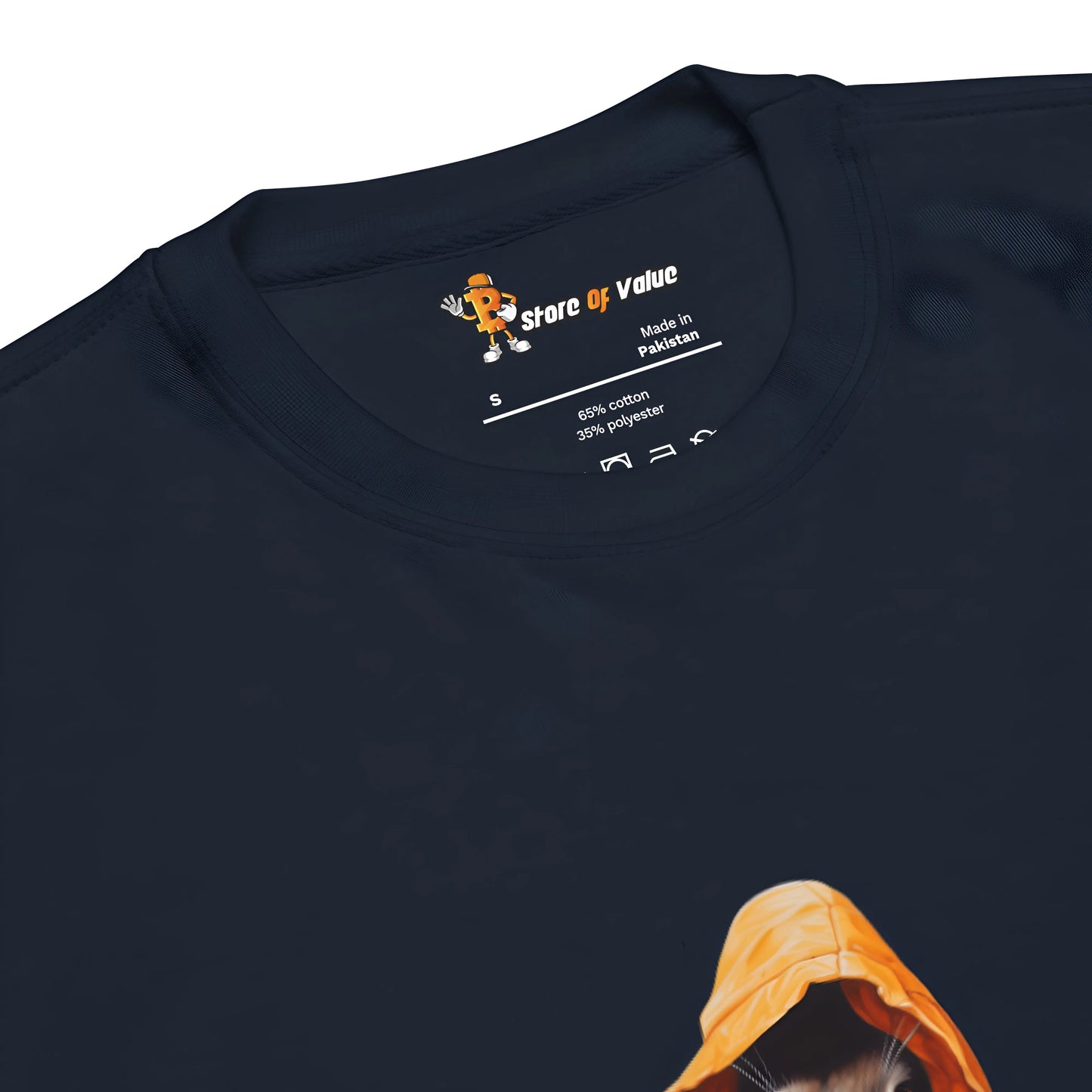 Falling Down The Bitcoin Rabbit Hole - Magic Rabbit Premium Unisex Bitcoin Sweatshirt Navy Color