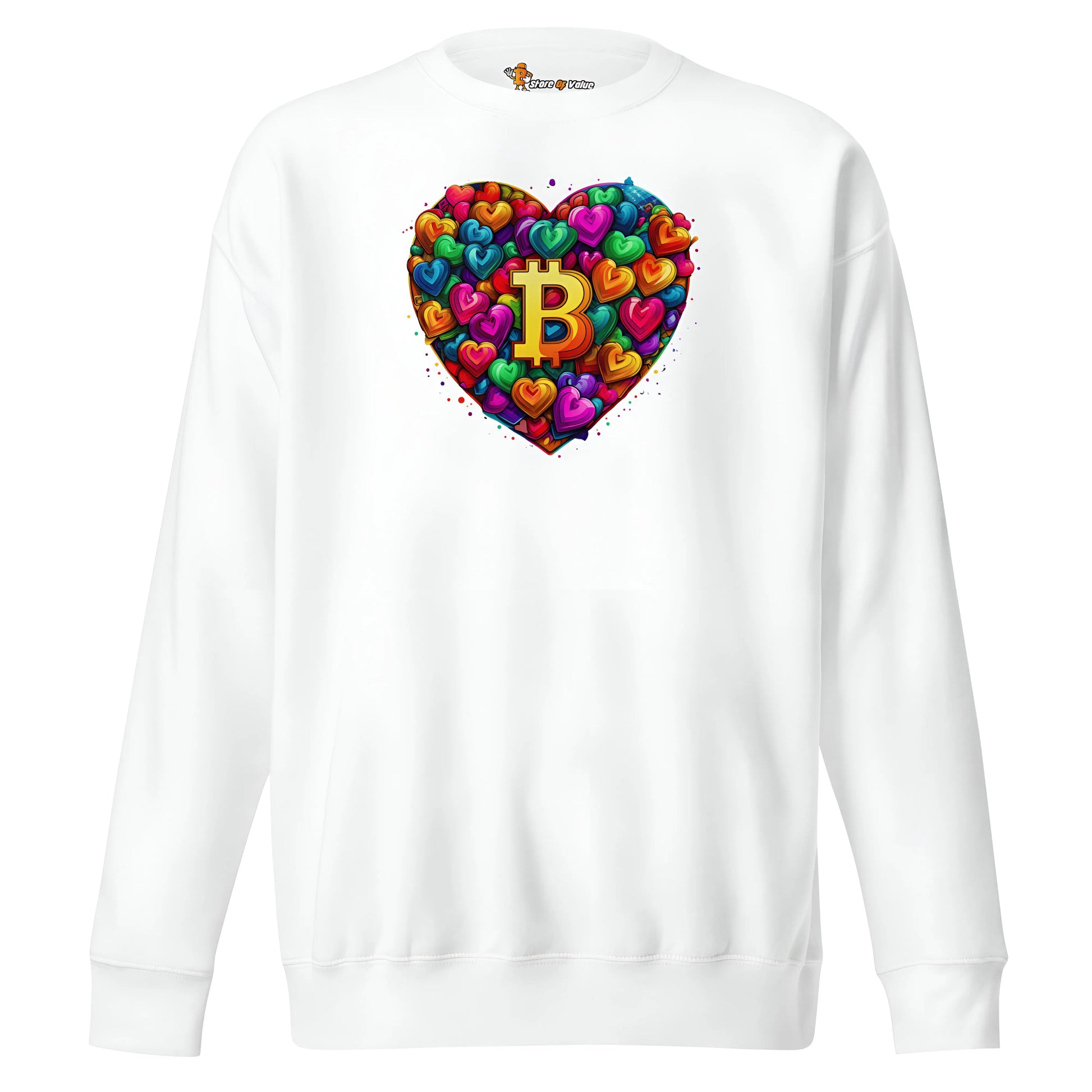 Bitcoin is Love - Premium Unisex Bitcoin Sweatshirt White Color