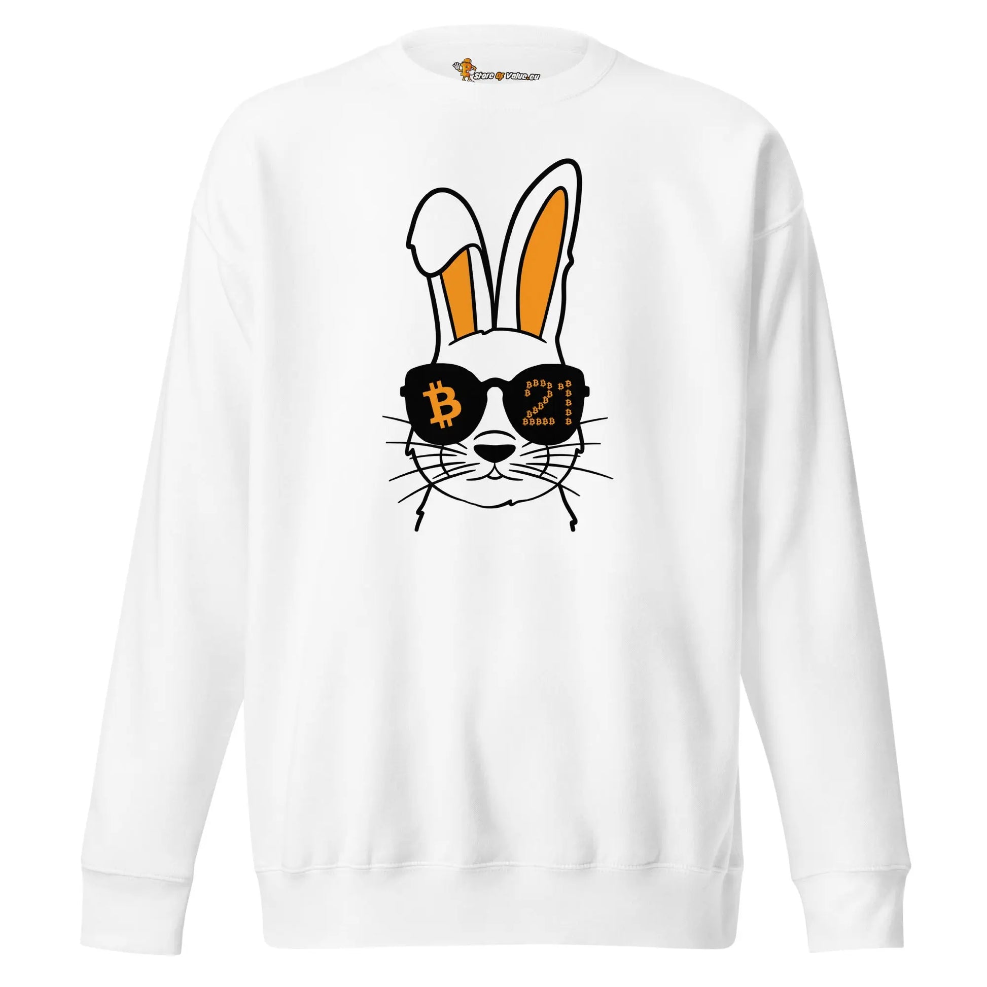 Rabbit 21 - Premium Unisex Bitcoin Sweatshirt White Color