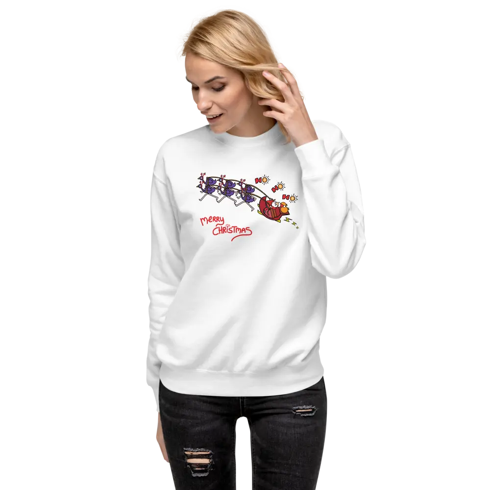 Merry Christmas Sweatshirt - By BitPopArt - White Color Store of Value