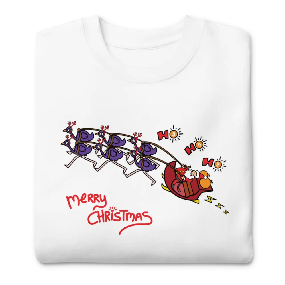 Merry Christmas Sweatshirt - By BitPopArt - White Color Store of Value