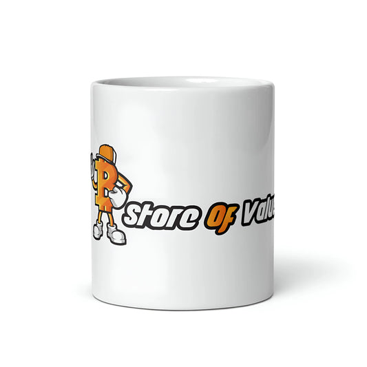 Store of Value White Glossy Bitcoin Mug