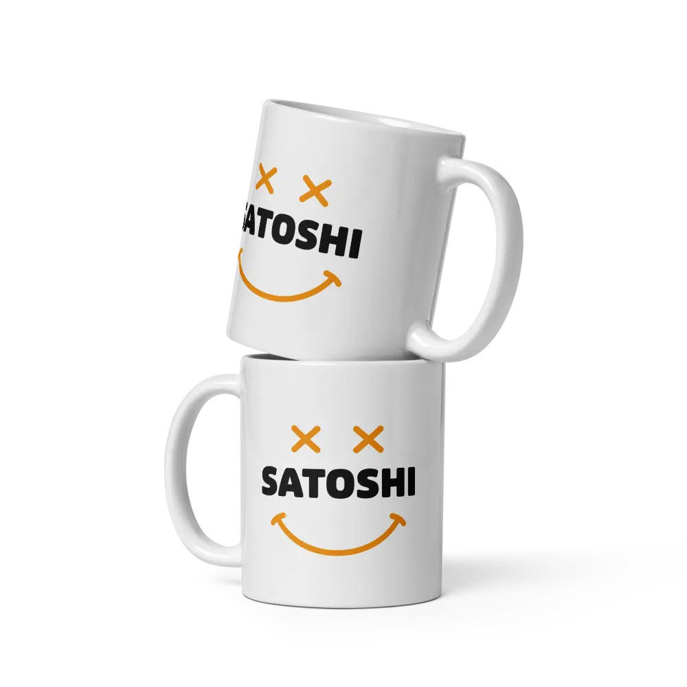 Satoshi Smiley - Bitcoin Mug - By BitPopArt Store of Value