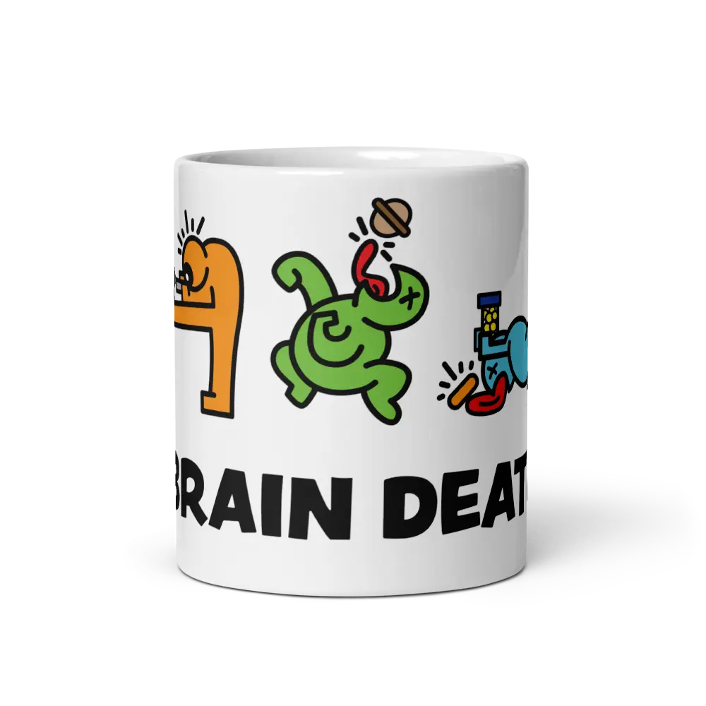 Brain Death - White glossy mug - By BitPopArt Store of Value