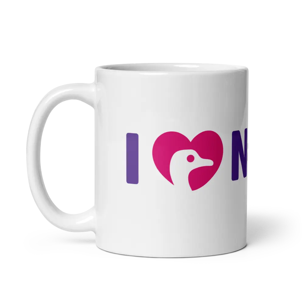 I Love Nostr Mug - Designed By BitPopArt Store of Value