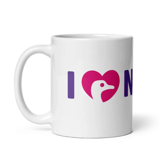 I Love Nostr Mug - Designed By BitPopArt Store of Value