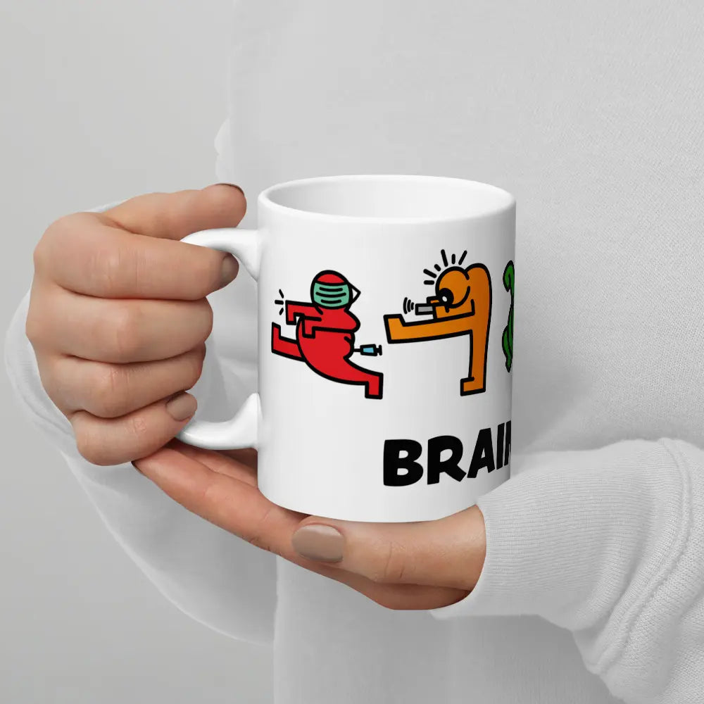 Brain Death - White glossy mug - By BitPopArt Store of Value