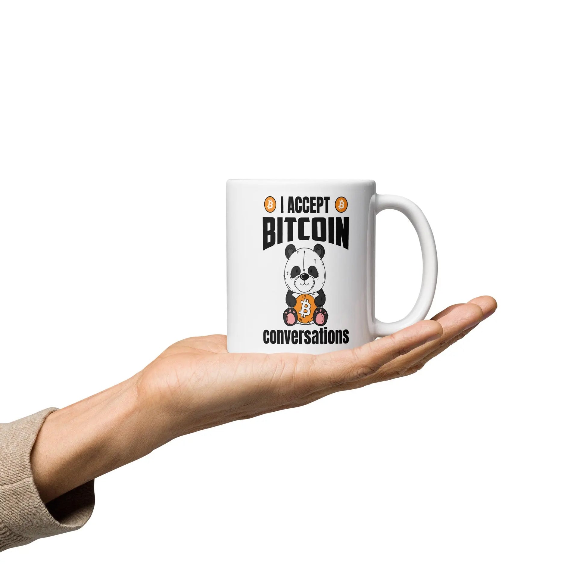 I Accept Bitcoin Conversations - White Glossy Bitcoin Mug