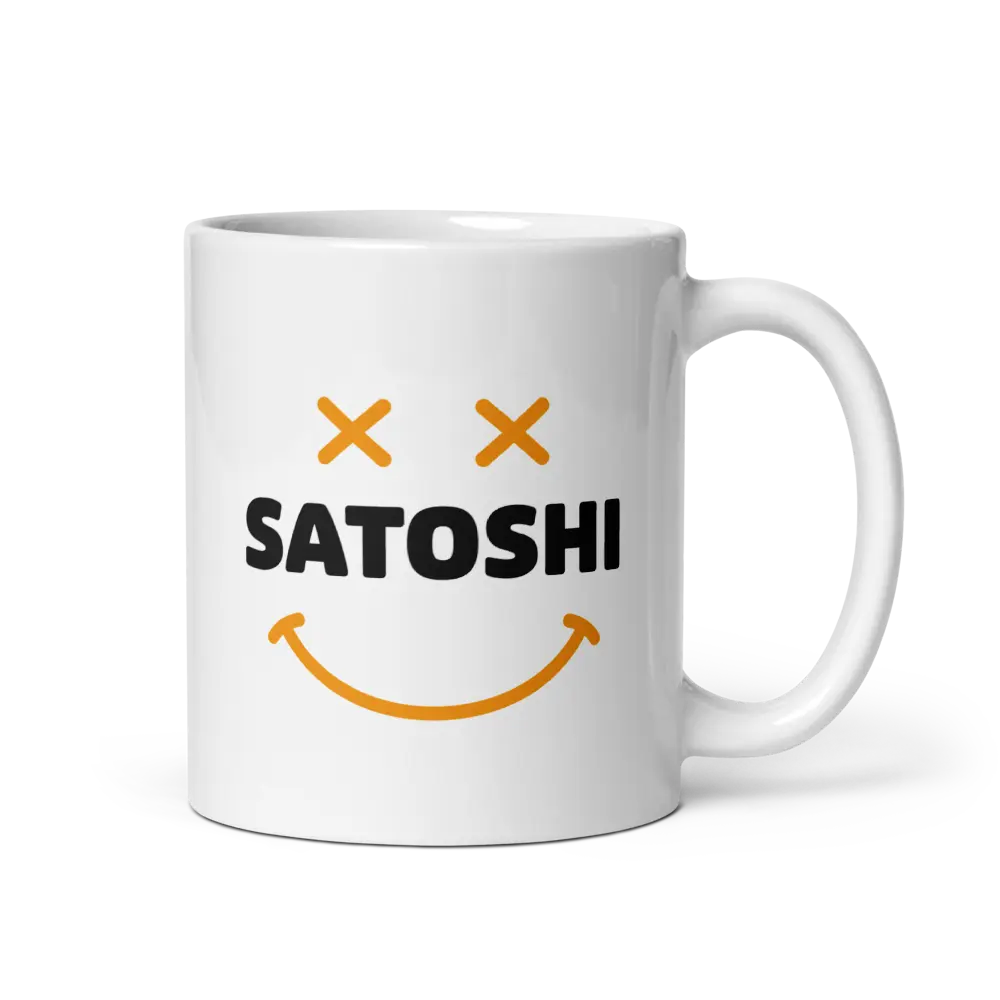 Satoshi Smiley - Bitcoin Mug - By BitPopArt Store of Value