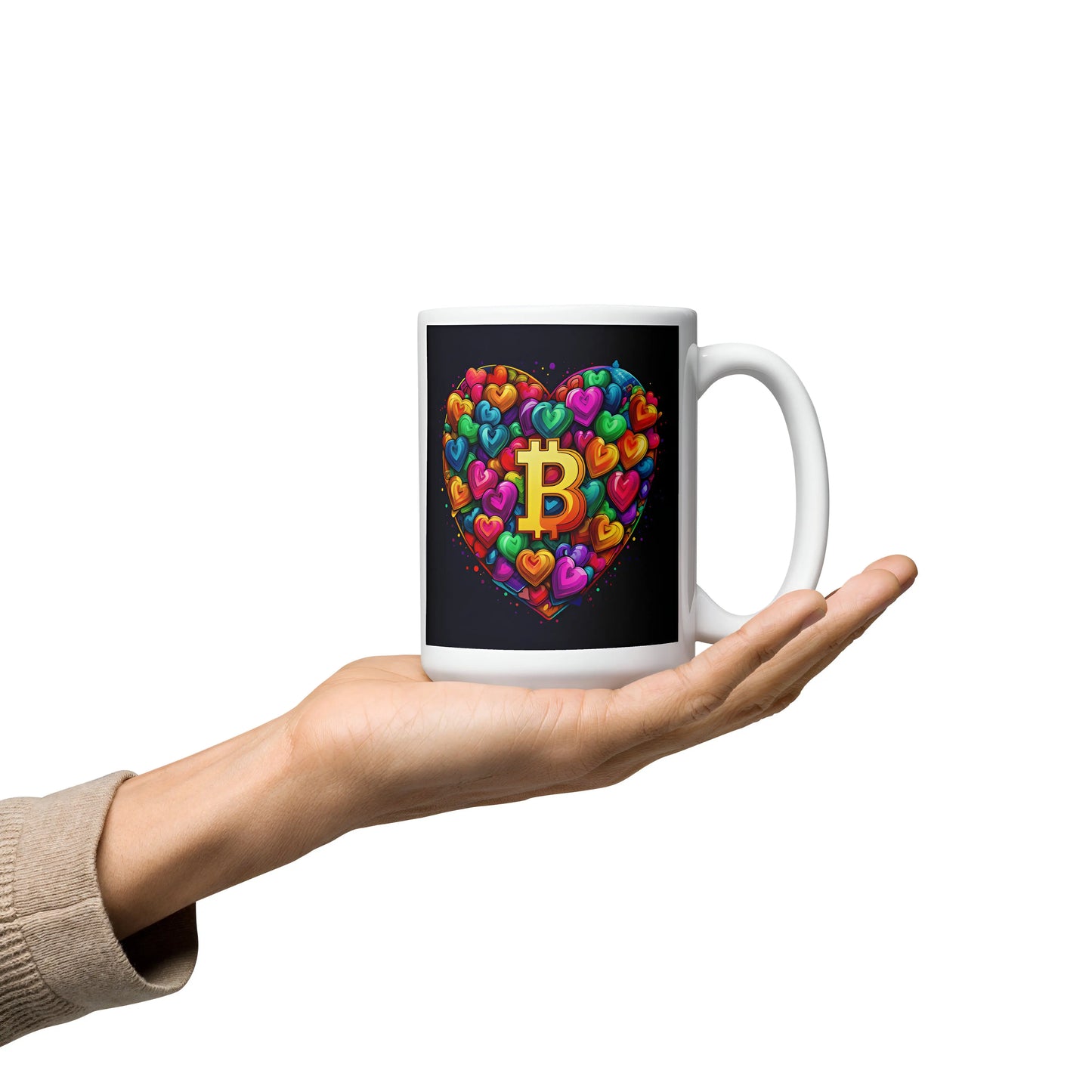 Bitcoin is Love Glossy Mug