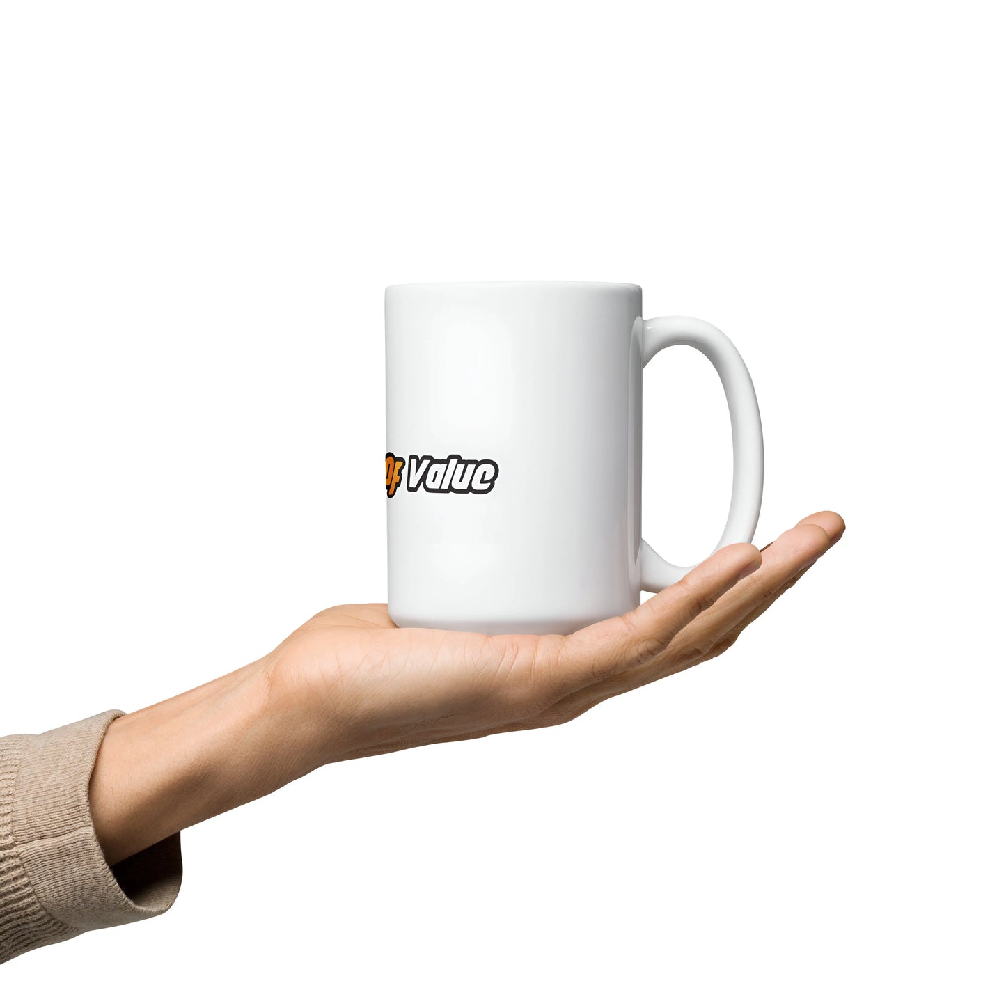 Store of Value White Glossy Bitcoin Mug