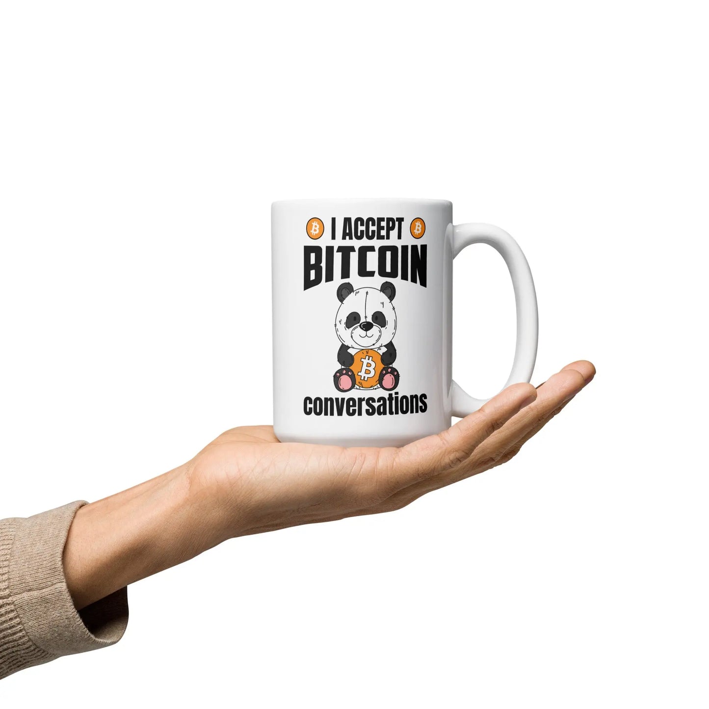 I Accept Bitcoin Conversations - White Glossy Bitcoin Mug