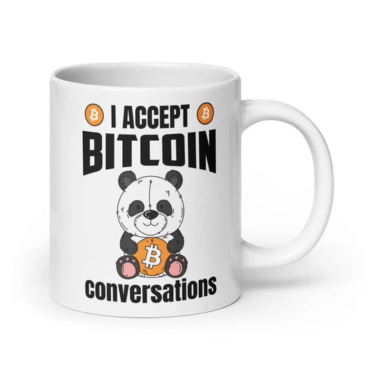 I Accept Bitcoin Conversations - White Glossy Bitcoin Mug